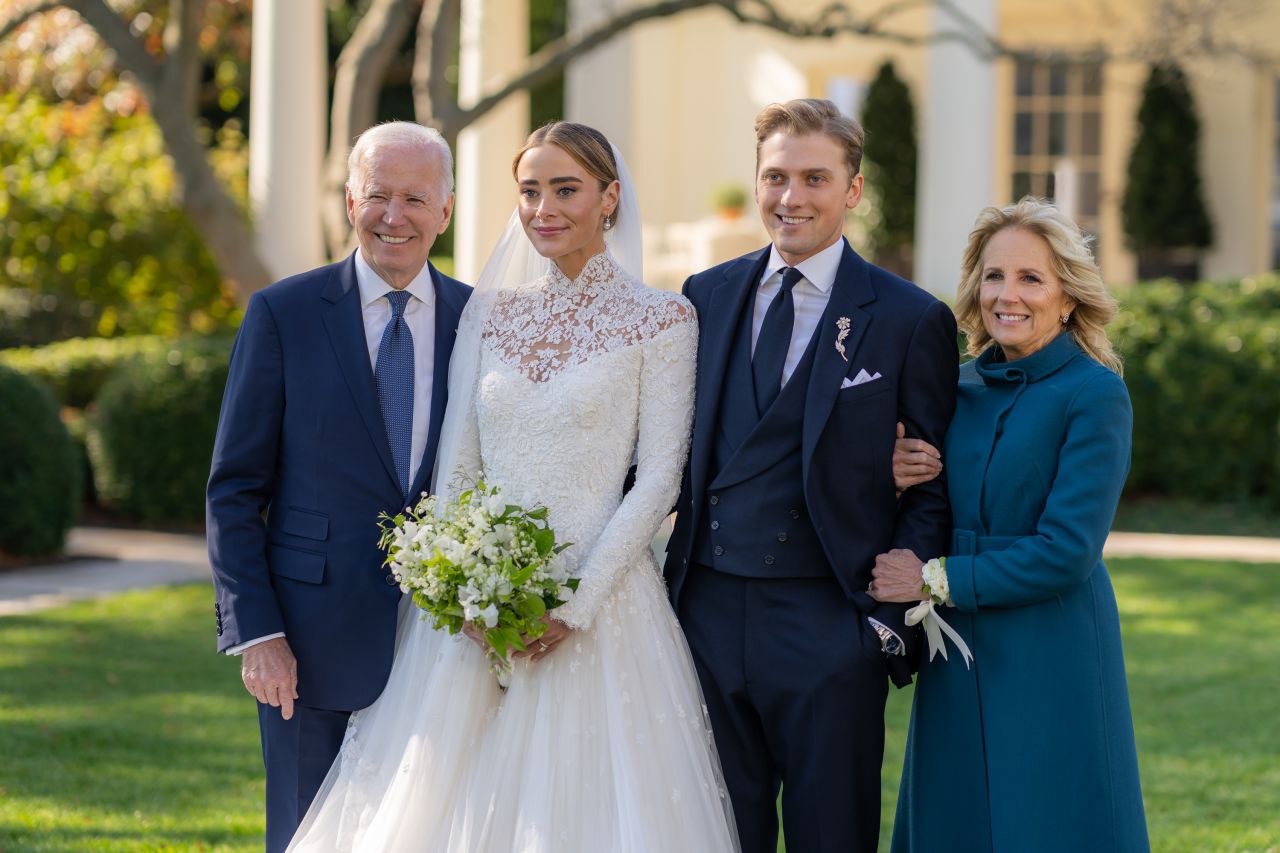 US President Joe Biden and first lady Jill Biden attend the White House wedding of their granddaughter Naomi and Peter Neal on Saturday, November 19. It is only the <a href=