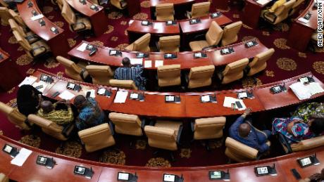 Ghana&#39;s parliament in session.