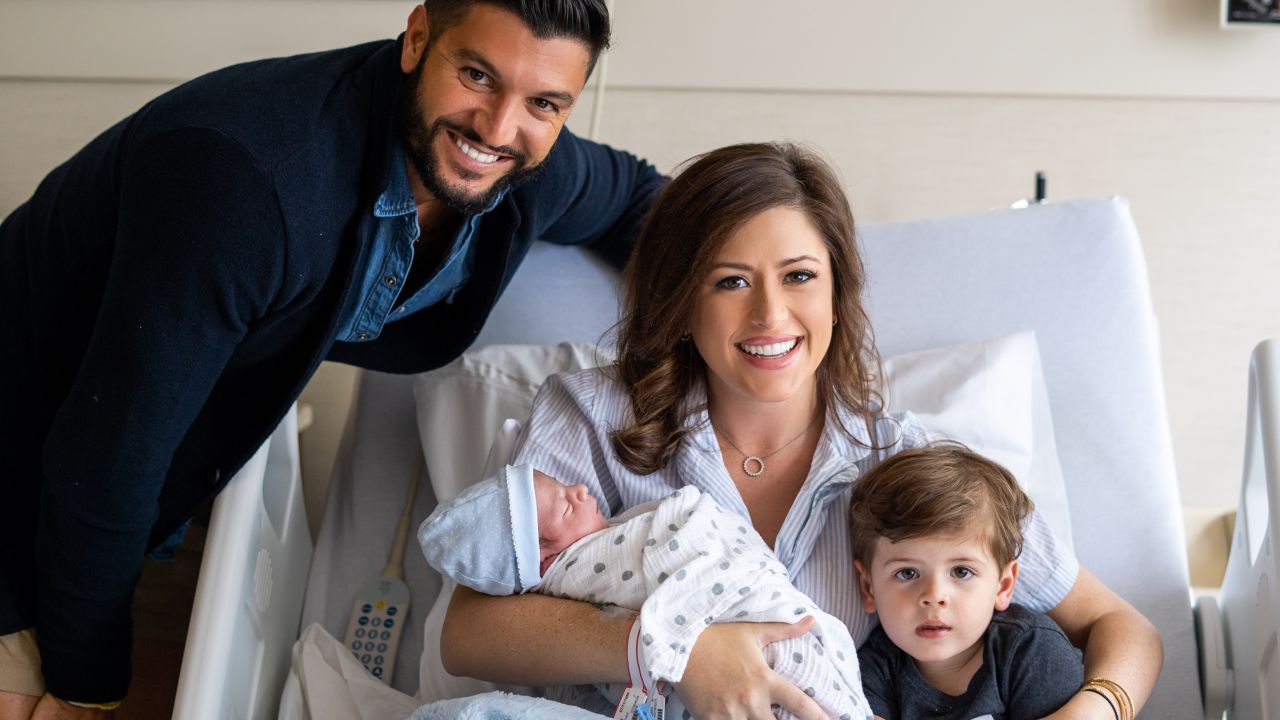 CNN's Melas with her husband, Mazza, and their two sons. 