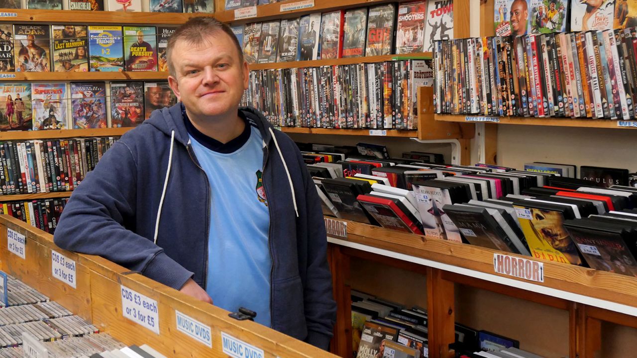 Rob Clarke, the owner of mad4movies in Wrexham.