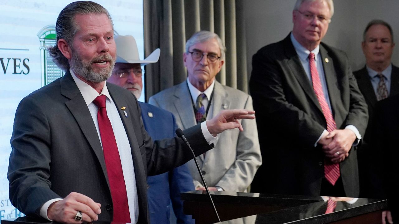 Oklahoma state Rep. Kevin McDugle speaks during a news conference calling for the state to halt the execution of death row inmate Richard Glossip. 