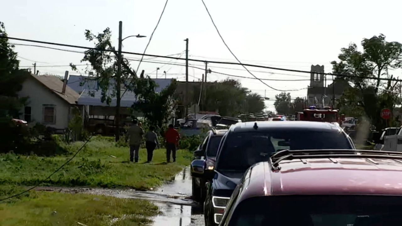 The tornado hit Perryton Thursday afternoon.