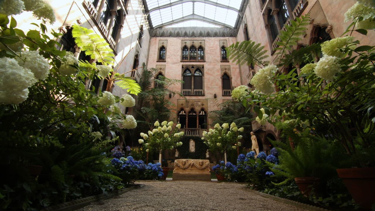 The Gardner Museum is known for its architecture, in which extravagant galleries face a lush courtyard.