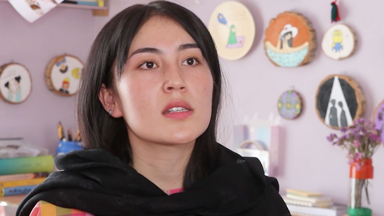 Zahra, a 20-year-old woman in Kabul, Afghanistan.