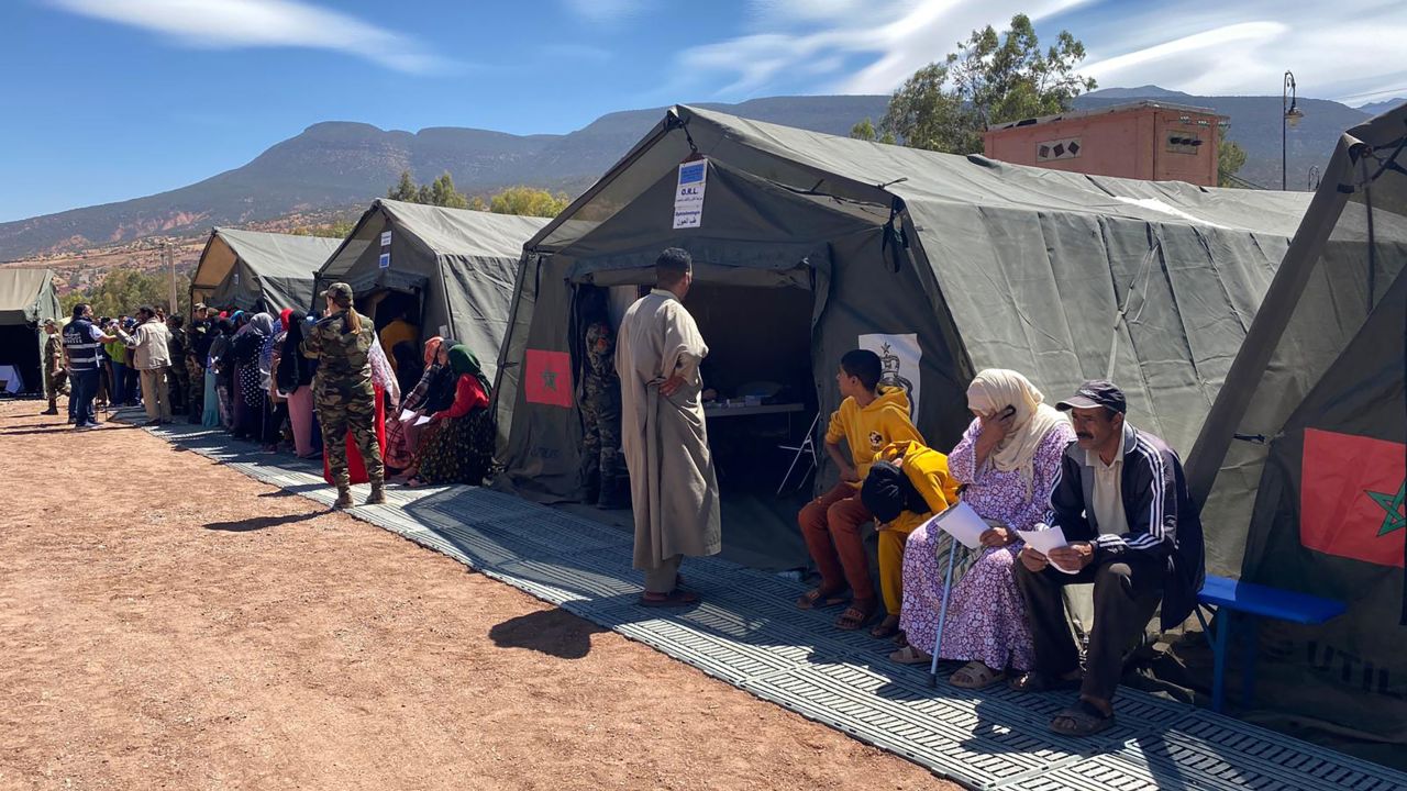 A field hospital in the village of Asni.