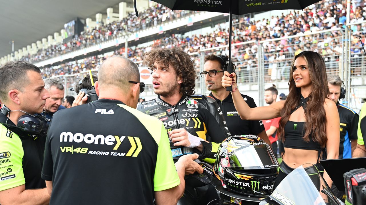 Bezzecchi is third overall in the championship, 44 points behind Bagnaia after the Indian Grand Prix.