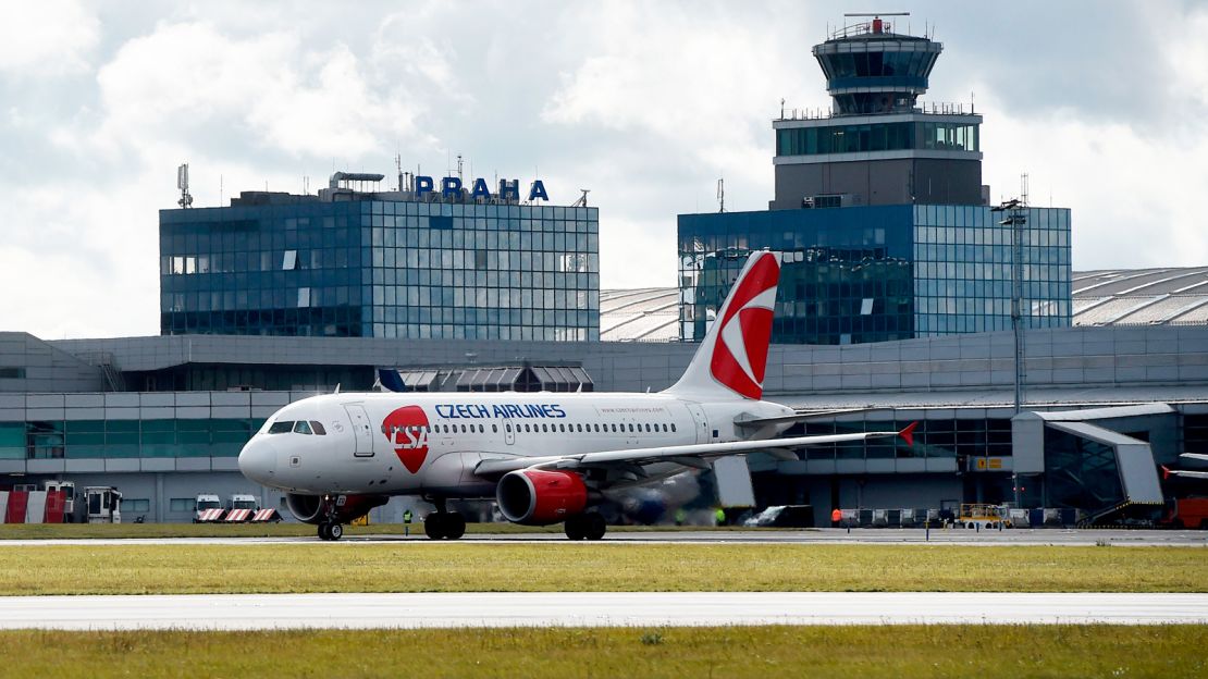 Czech Airlines, the national airline of the Czech Republic.