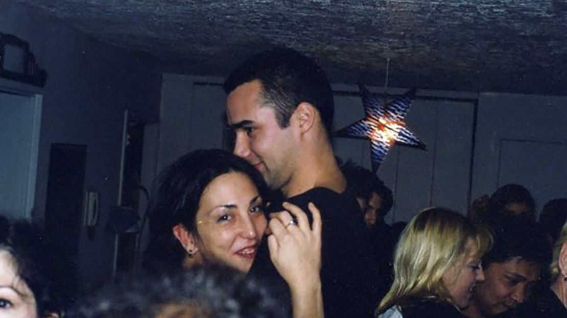 The couple got engaged at a New Year's Eve party in 1999. This photo was taken right after Richard asked Dina to marry him as the clock struck midnight.