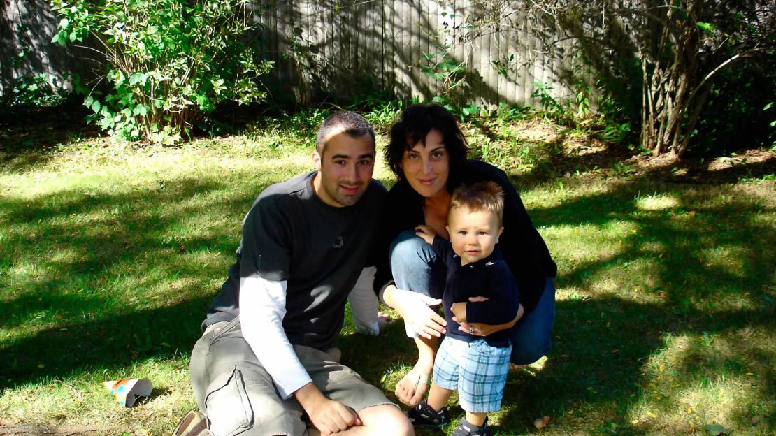 The couple lived in New York City together for ten years, welcoming two sons there. Here they are with their oldest child in 2004.