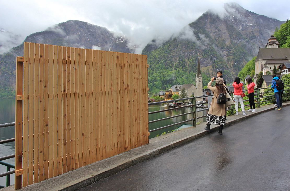 Let it go: The Austrian village of Hallstatt built a fence to stop selfie takers.