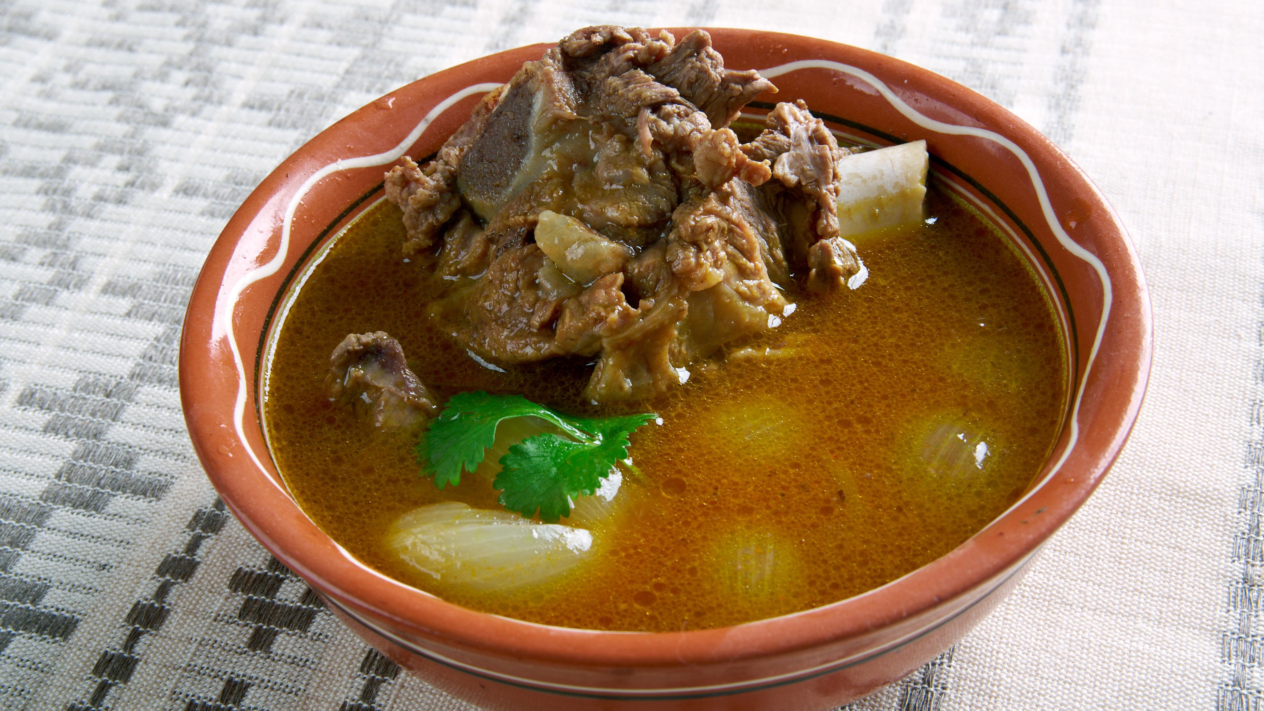Paya is slow cooked to make the meat tender.